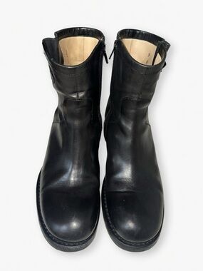 FREELANCE Classic Black Leather Ankle Boots